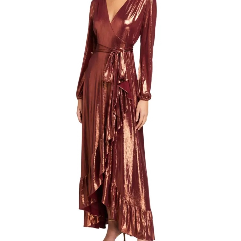 WAYF Long Sleeve Wrap Dress
